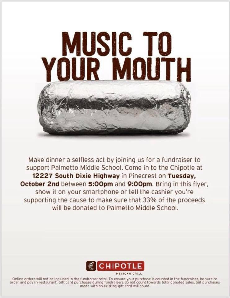 Chipotle Family Night Flyer