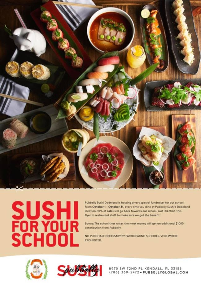 10/1-10/31 Fundraiser - Pubbelly Sushi Dadeland's "School Give Back Campaign" @ Pubbelly Sushi | Kendall | Florida | United States